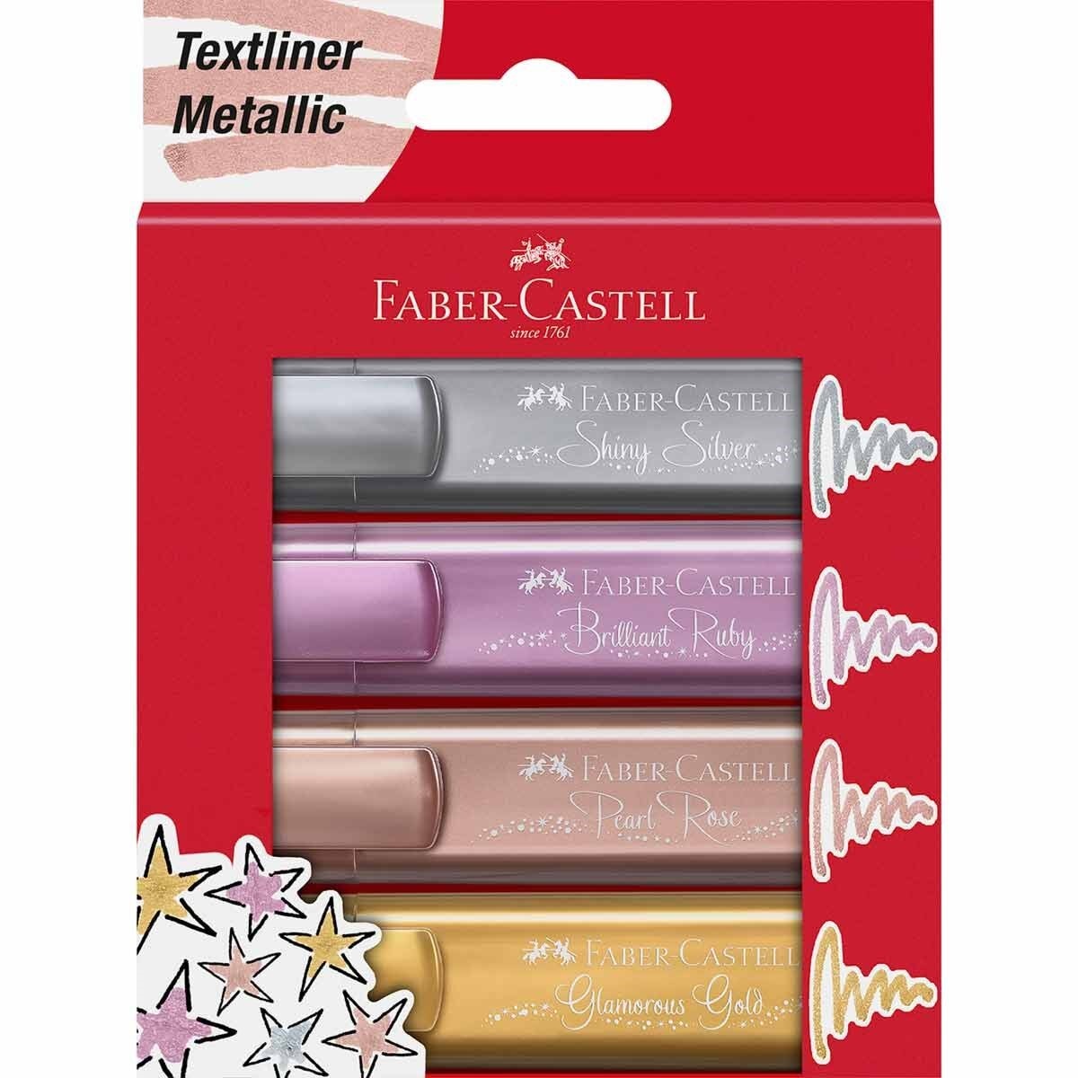 Estojo com 4 marcadores Texliner 46 metálicos Multicolor-1