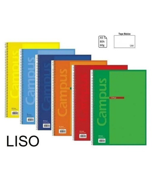Caderno Campus A5 Folha branca 1