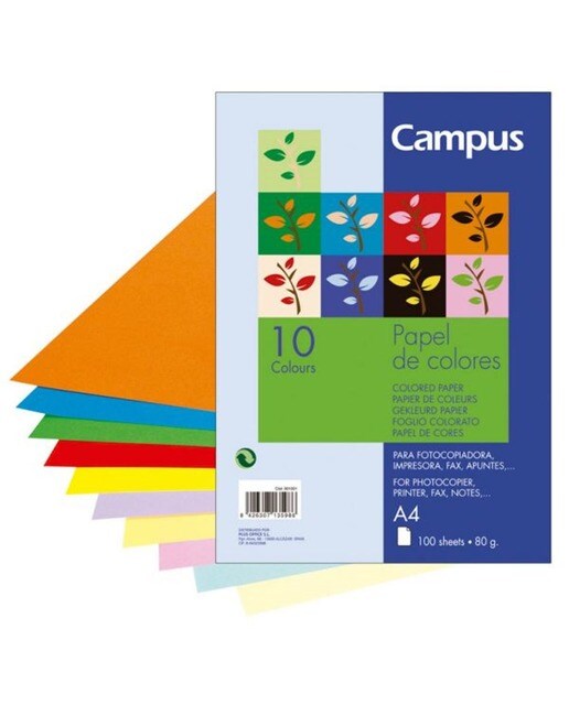 Makro Paper Papel Campus A4 80gr 100 Fls 10 Cores 1