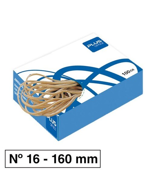 Caixa de Elásticos Nº16 100GR Plus Office 1