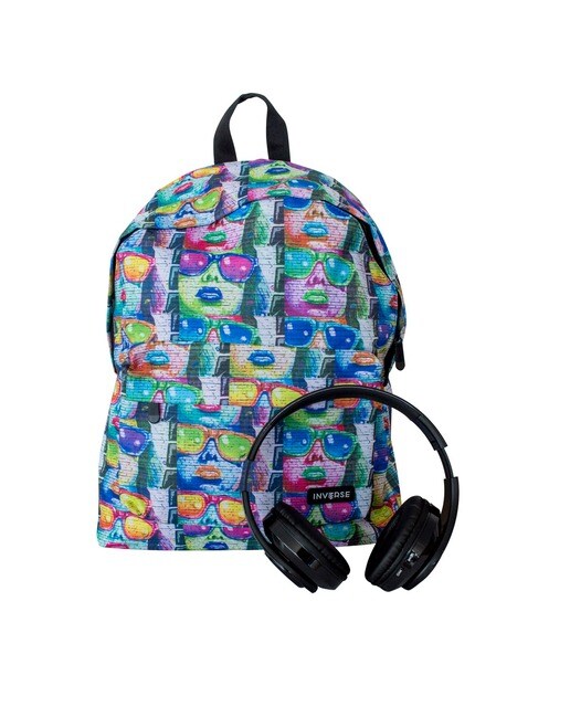 Mochila Escolar Urban Pop Inverse com Headphones Ambar 1