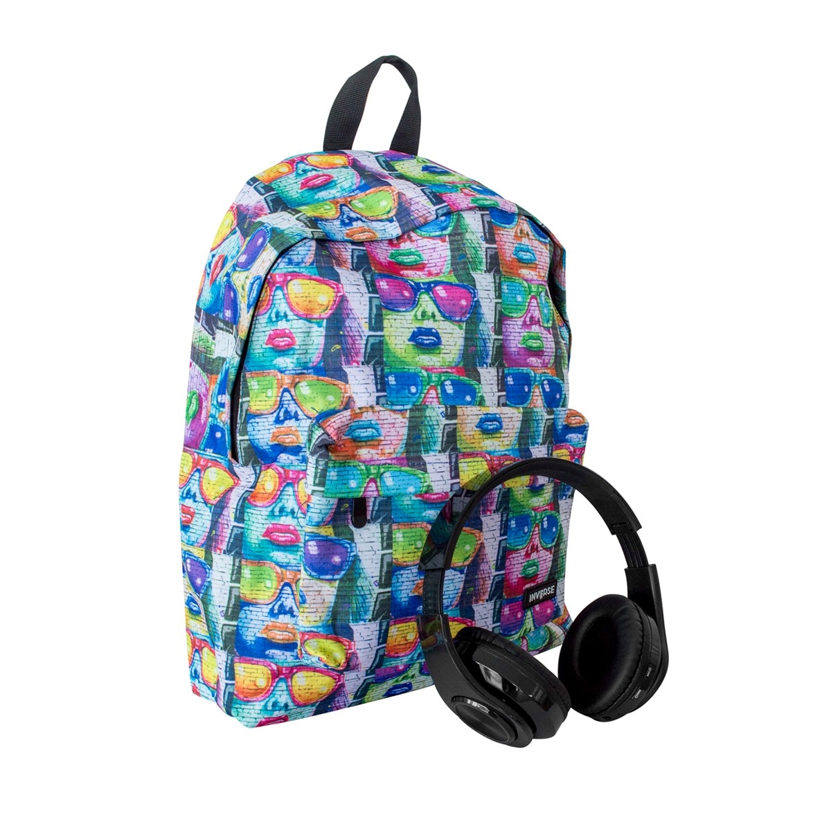 Mochila Escolar Urban Pop Inverse com Headphones Ambar 2