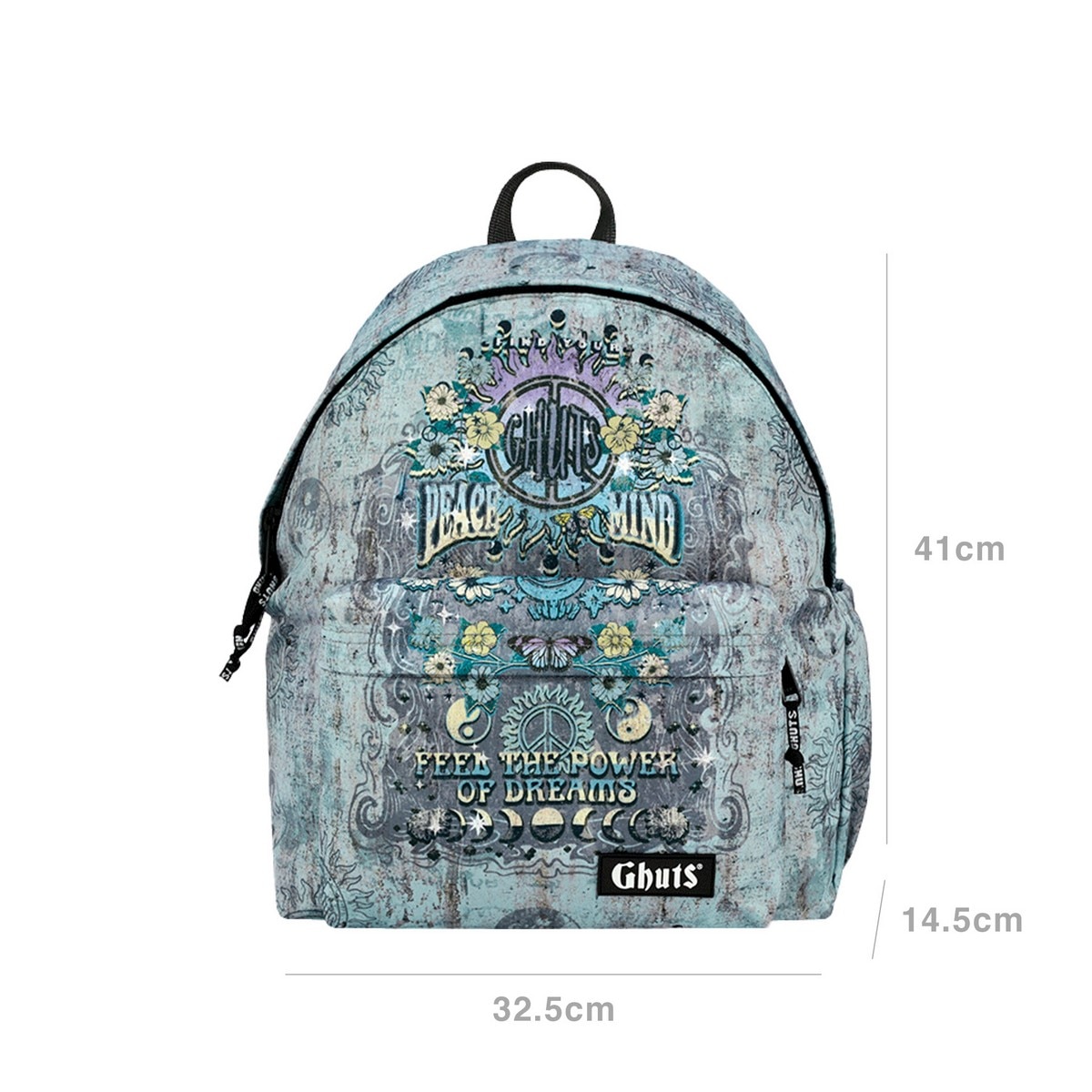 Mochila Clássica Portátil Ghuts Peace Mind 32.5X41X14.5cm 5