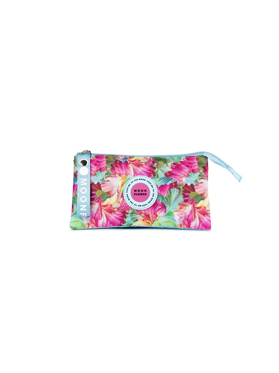Bolsa Retangular Tripla Tropical Flowers Teen Moonflower Ambar 1