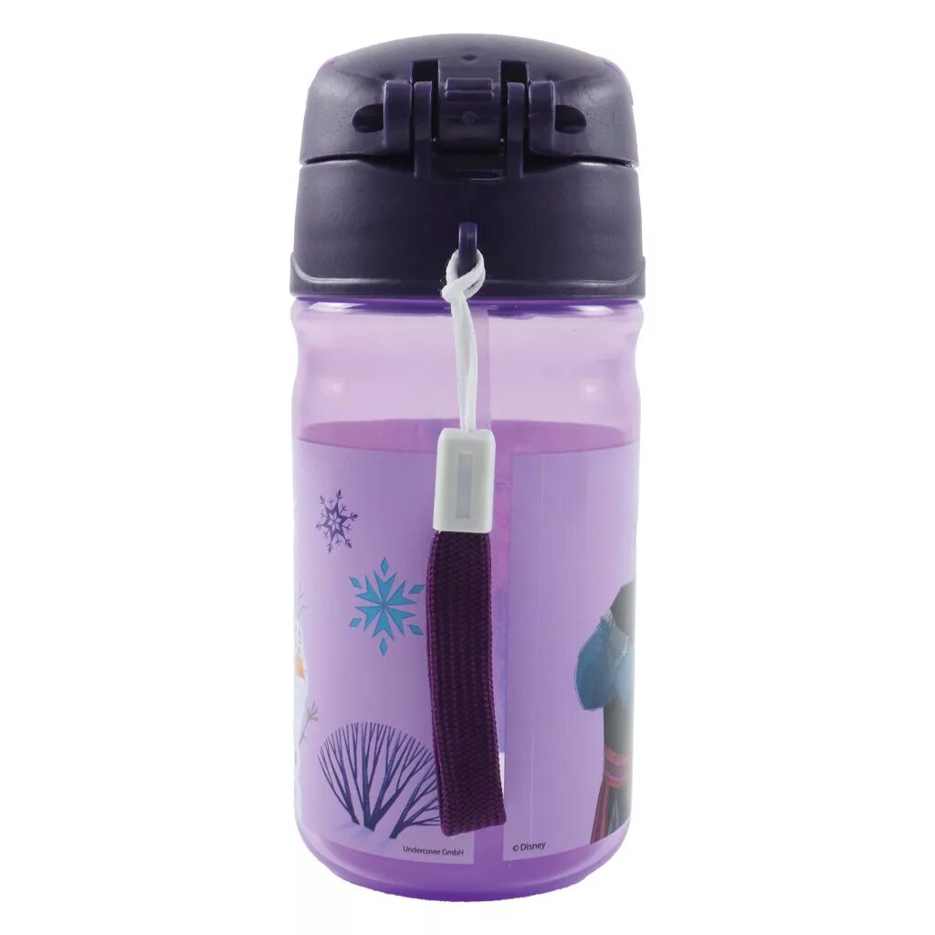 Garrafa de plástico Disney Frozen Modern Magic com palhinha e gancho, 350 ml 2