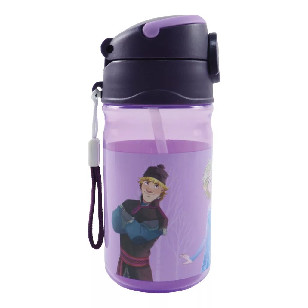 Garrafa de plástico Disney Frozen Modern Magic com palhinha e gancho, 350 ml 3