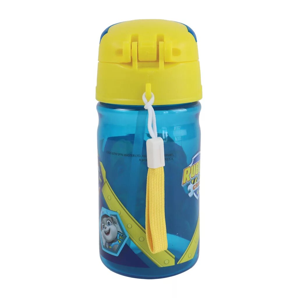 Garrafa de Plástico com palhinha Paw Patrol Rubble e gancho, 350 ml 3