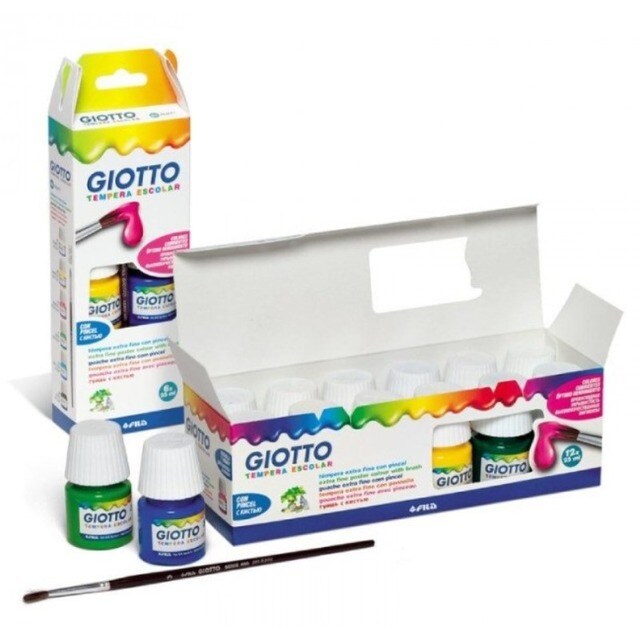 Imagem 0 de Guaches 12 x 25 ml + Píncel Giotto