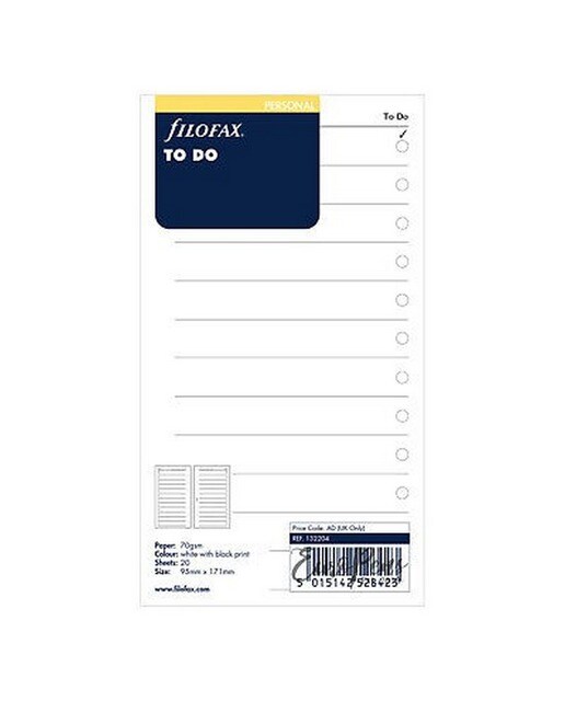 Recarga To Do Personal Filofax 1
