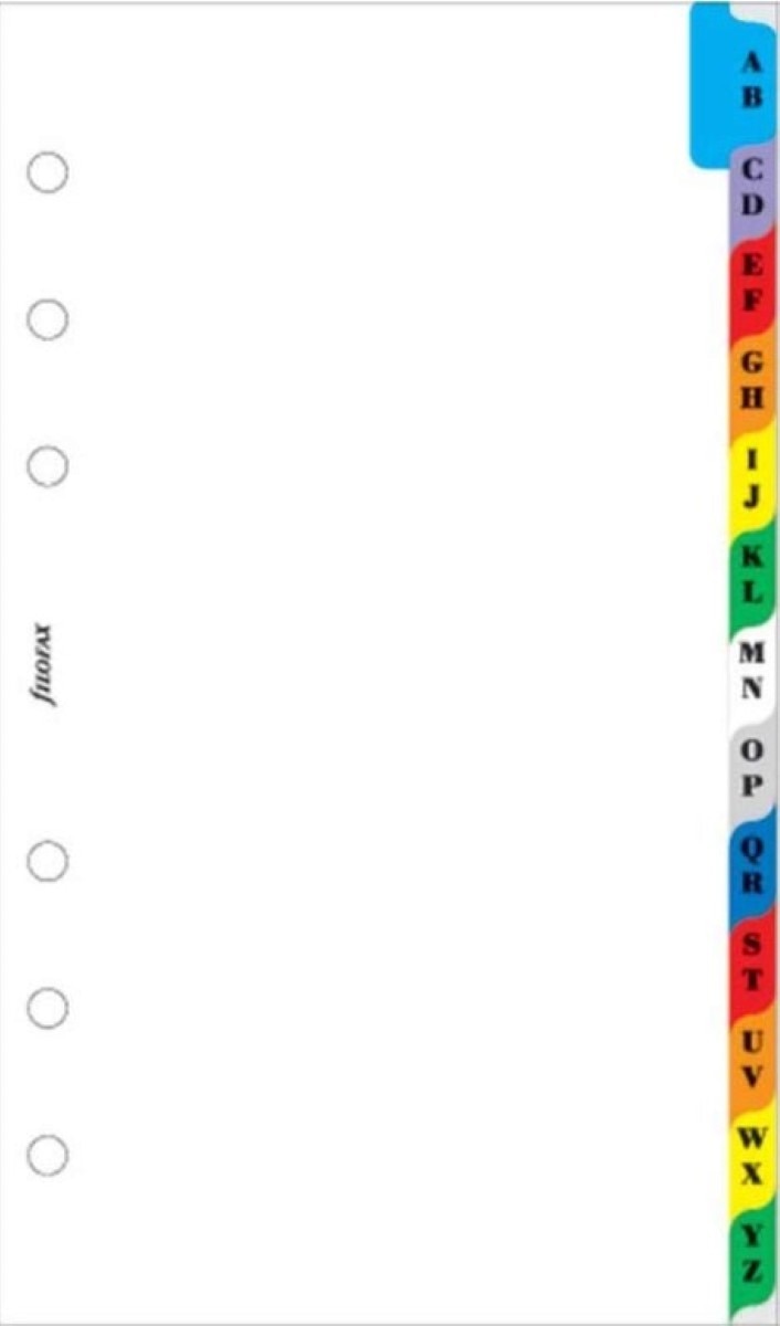 Separadores A5 para agenda FILOFAX 1