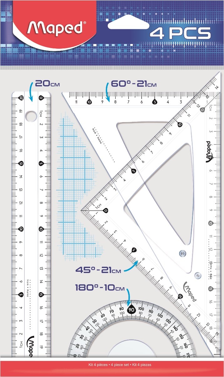 Imagem 0 de Conjunto de geometria 4 peças Start