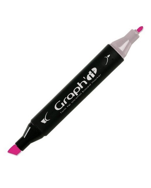 Marcador de Duas Pontas Nº5160 Magenta GRAPH'IT 1