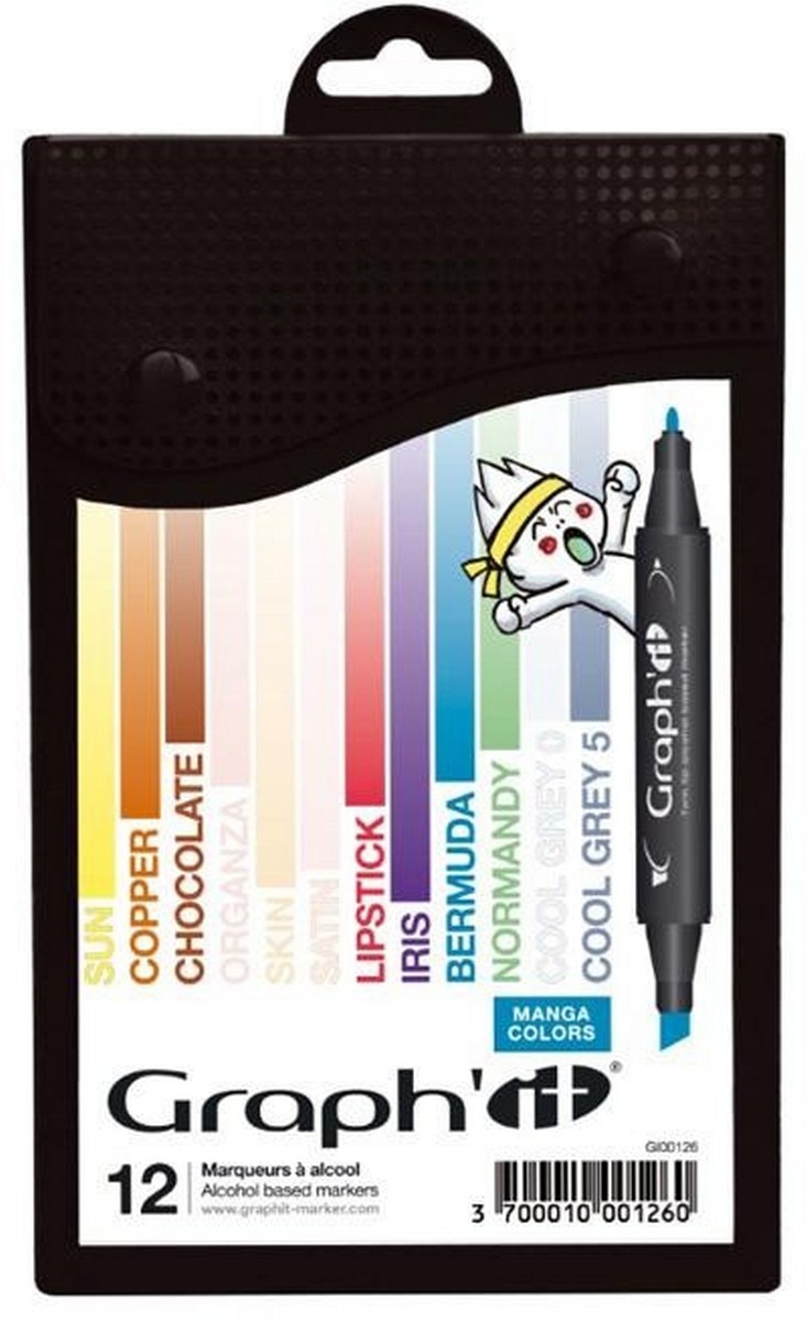 Conjunto de 12 Marcadores Graph'it - Manga Colors 1