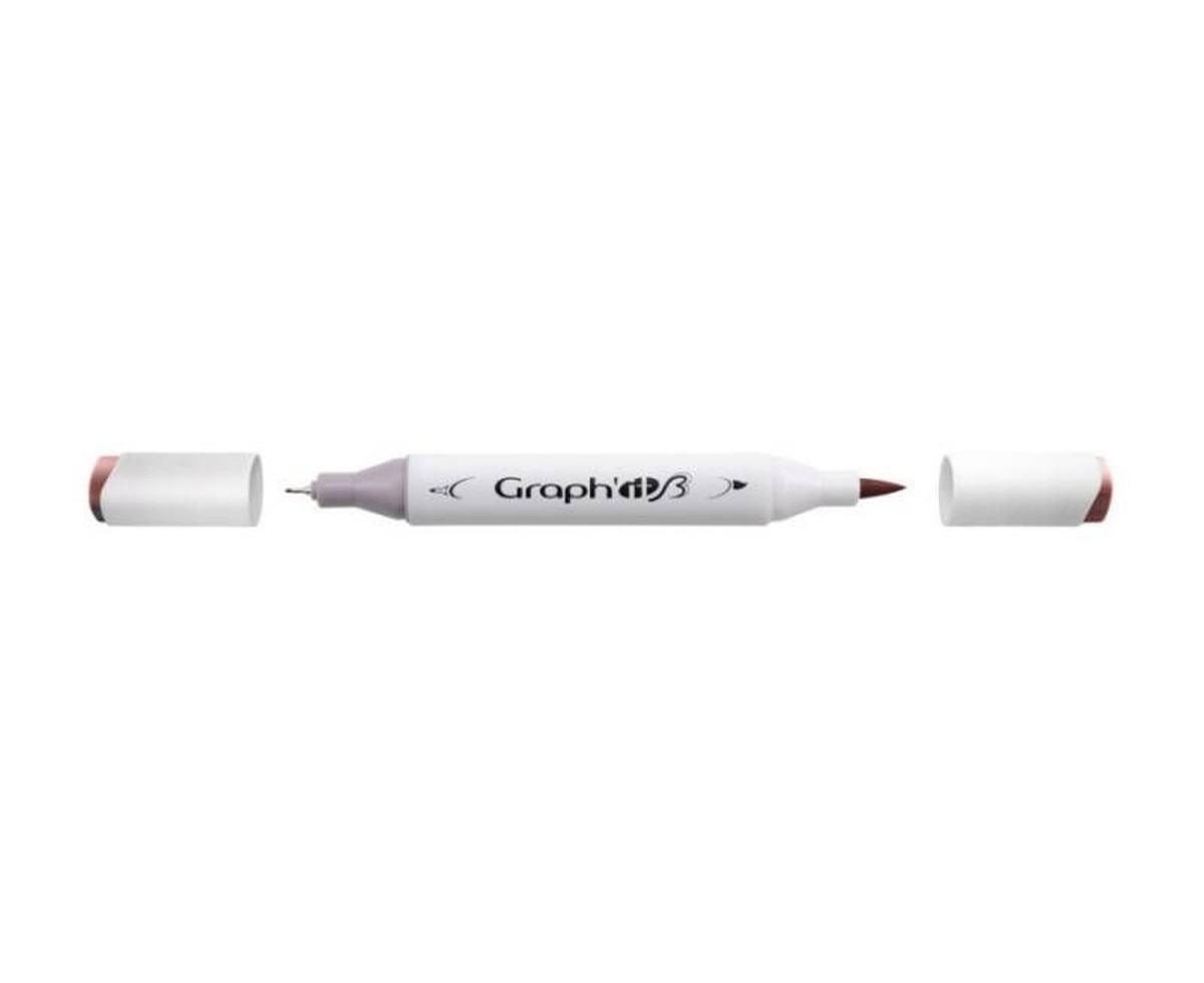 Marcador de Duas Pontas Brush Marker Nº 3180 Cacao GRAPH'IT 1