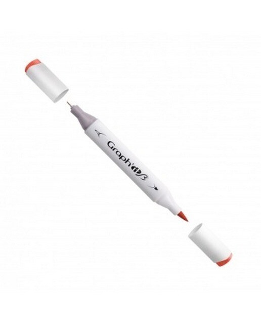 Marcador de Duas Pontas Brush Marker Nº2170 Paprika GRAPH'IT 1