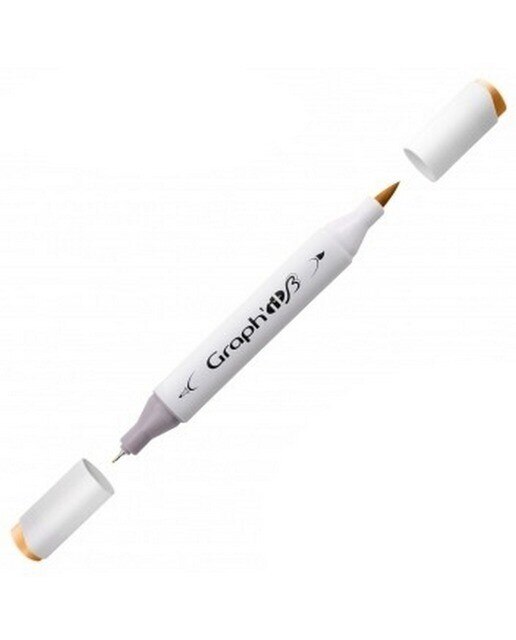Marcador de Duas Pontas Brush Marker Nº8305 Brown 4 GRAPH'IT 1