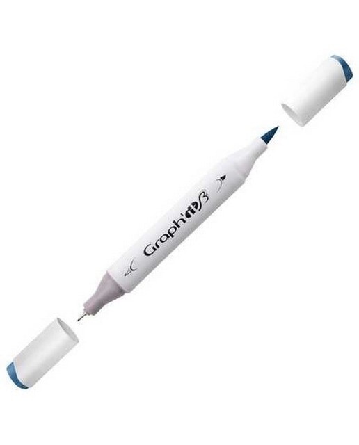 Marcador de Duas Pontas Brush Marker Nº9107 - Cool Grey 7 GRAPH'IT 1