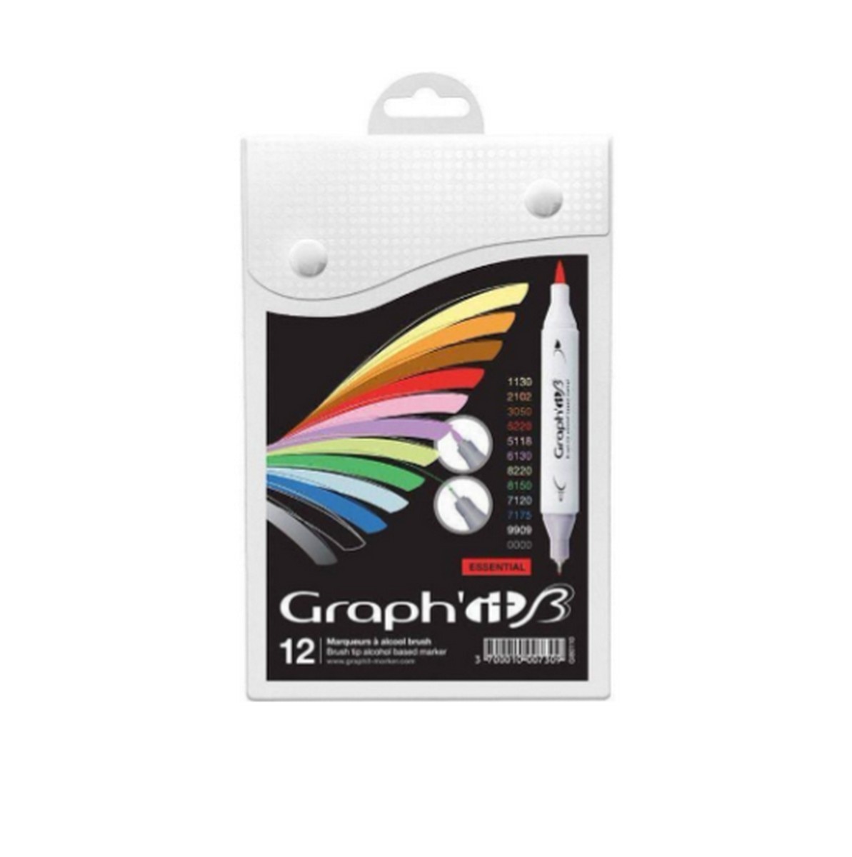 Imagem 0 de Conjunto de 12 Marcadores Brush Markers Essentials 0.5 mm GRAPH'IT
