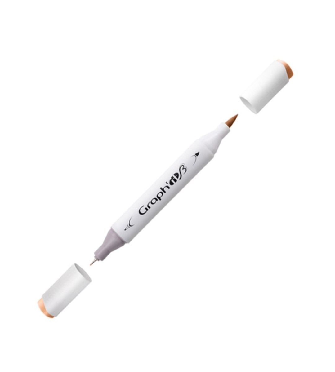 Marcador de Duas Pontas Brush Marker Nº 3040 Basic Brown 3 GRAPH'IT 1