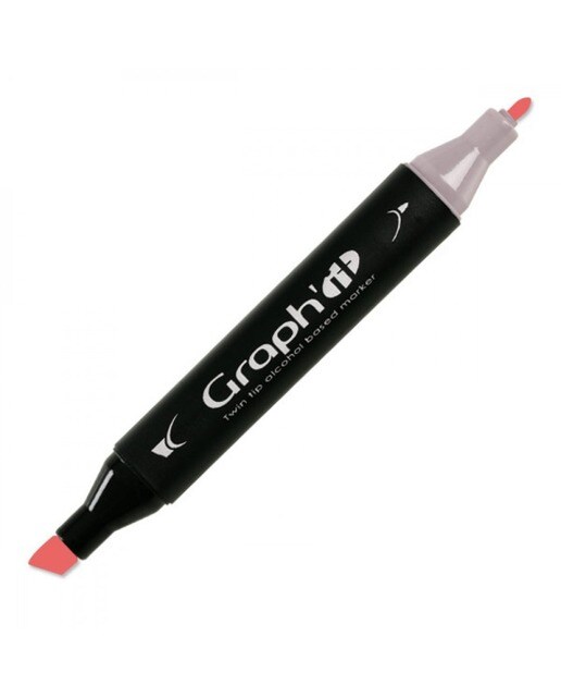 Marcador de Duas Pontas Nº 5210 Coral GRAPH'IT 1