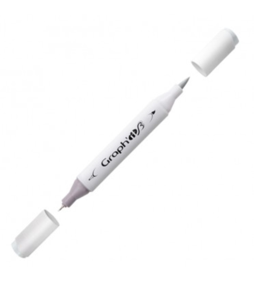 Marcador de Duas Pontas Brush Marker Nº 9100 Cool Grey 0 GRAPH'IT 1