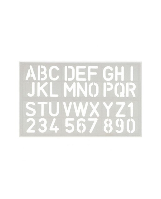 Escantilhão Plástico Letras e Números 30 mm 1
