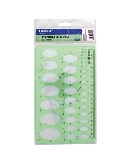 Imagem 0 de Régua Elipses Makro Paper Plástico 20 cm