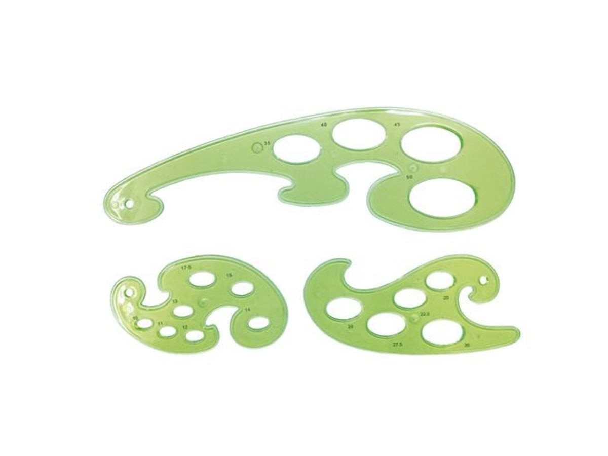 Régua Makro Curvas Plástico 1