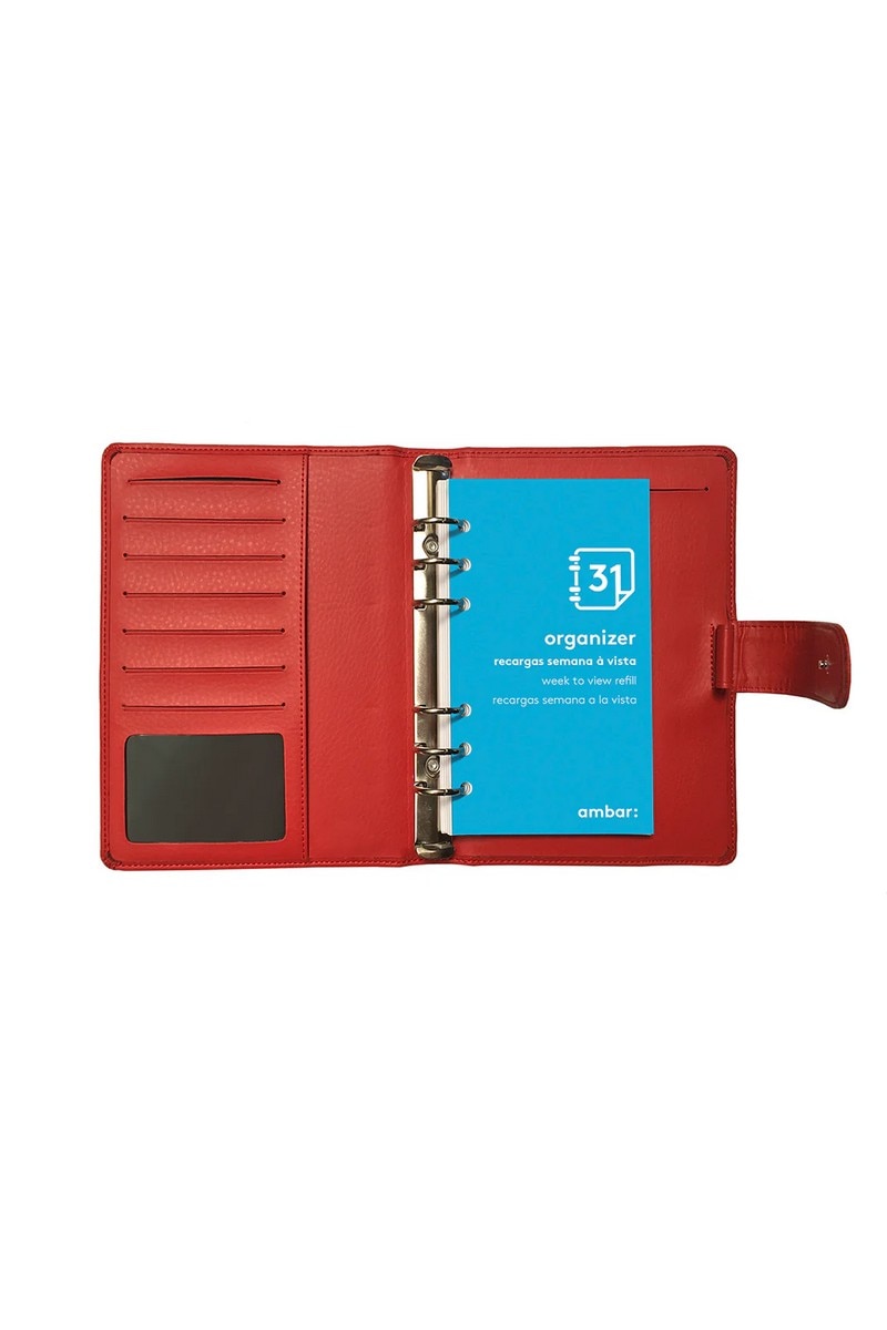 Organizer Médio com Recarga vermelho 2
