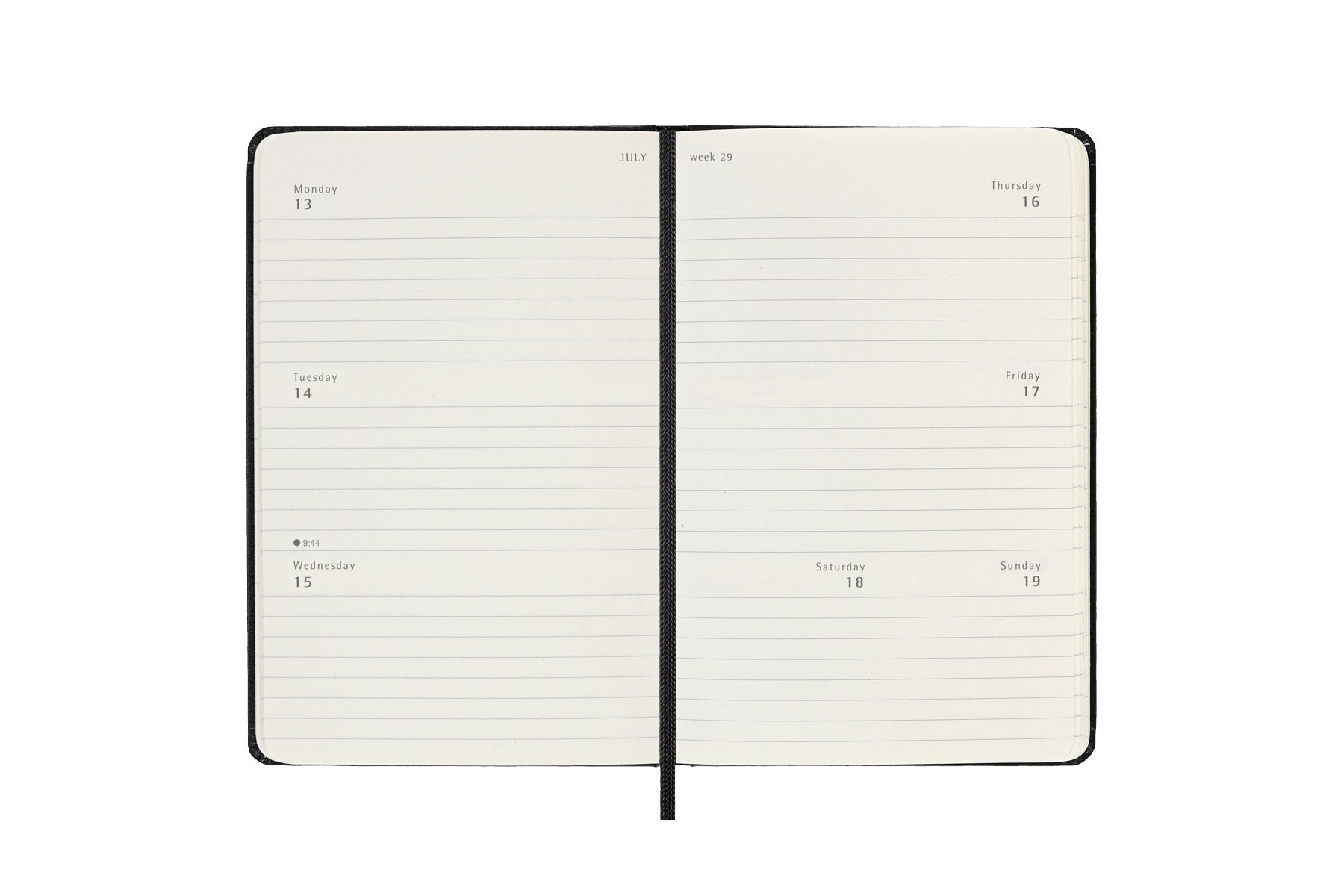 Agenda Semanal Horizontal 18 Meses 2025-26 Preto-4