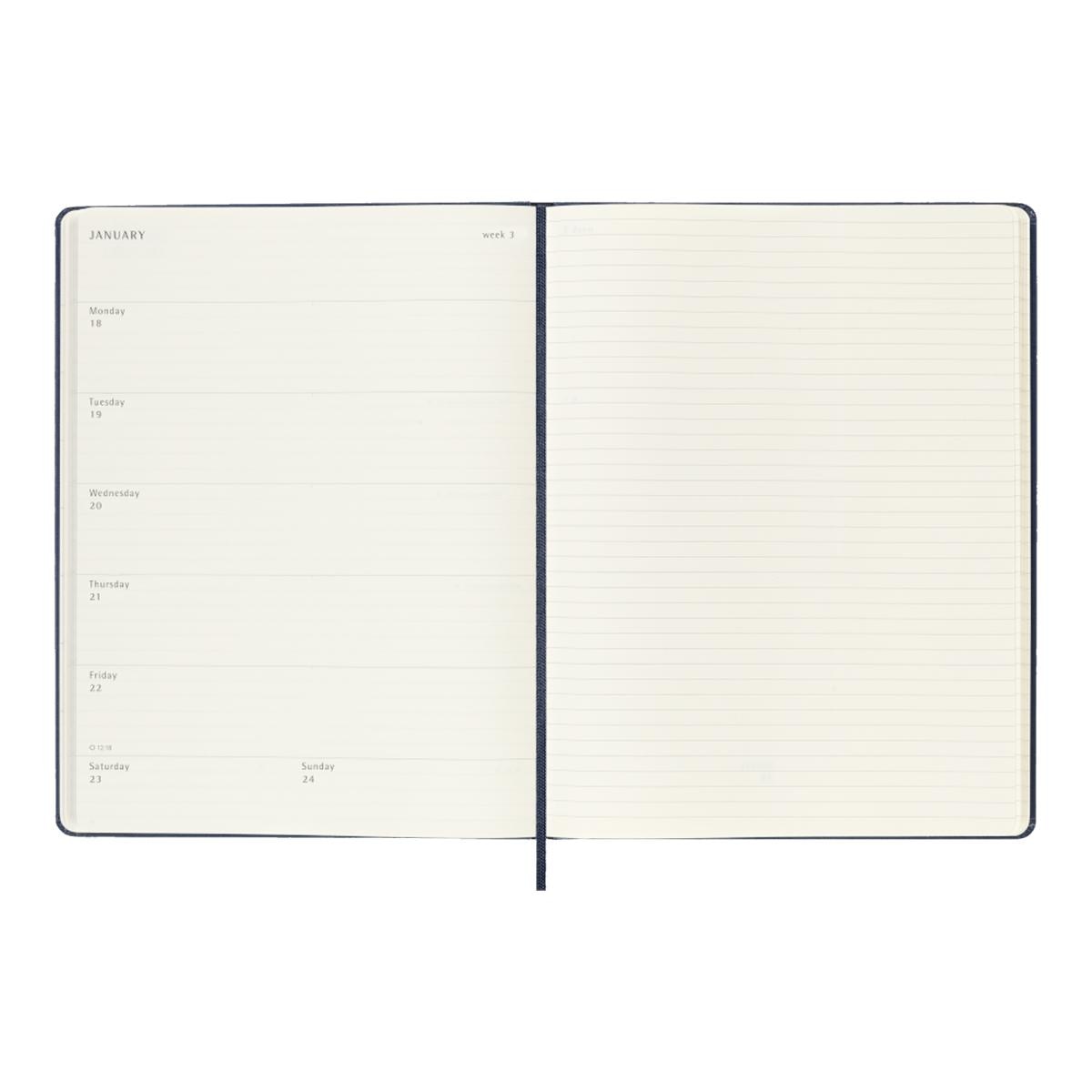 Agenda Classic 2027 XL Semanal, capa dura, 12 meses, Azul Safira Azul-3