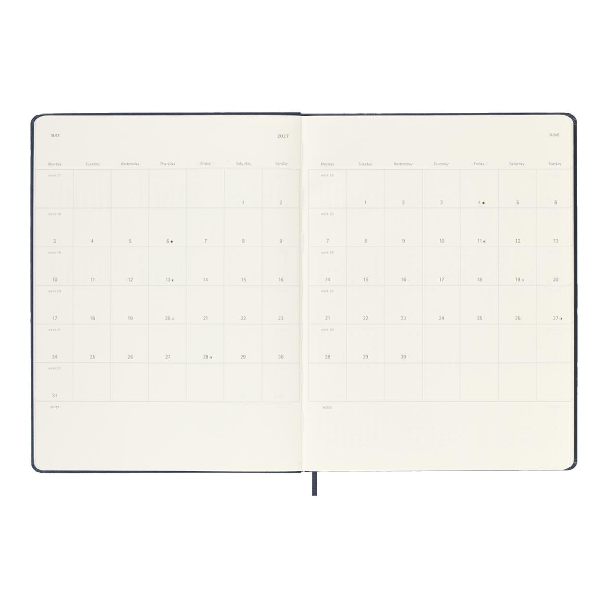 Agenda Classic 2027 XL Semanal, capa dura, 12 meses, Azul Safira Azul-4