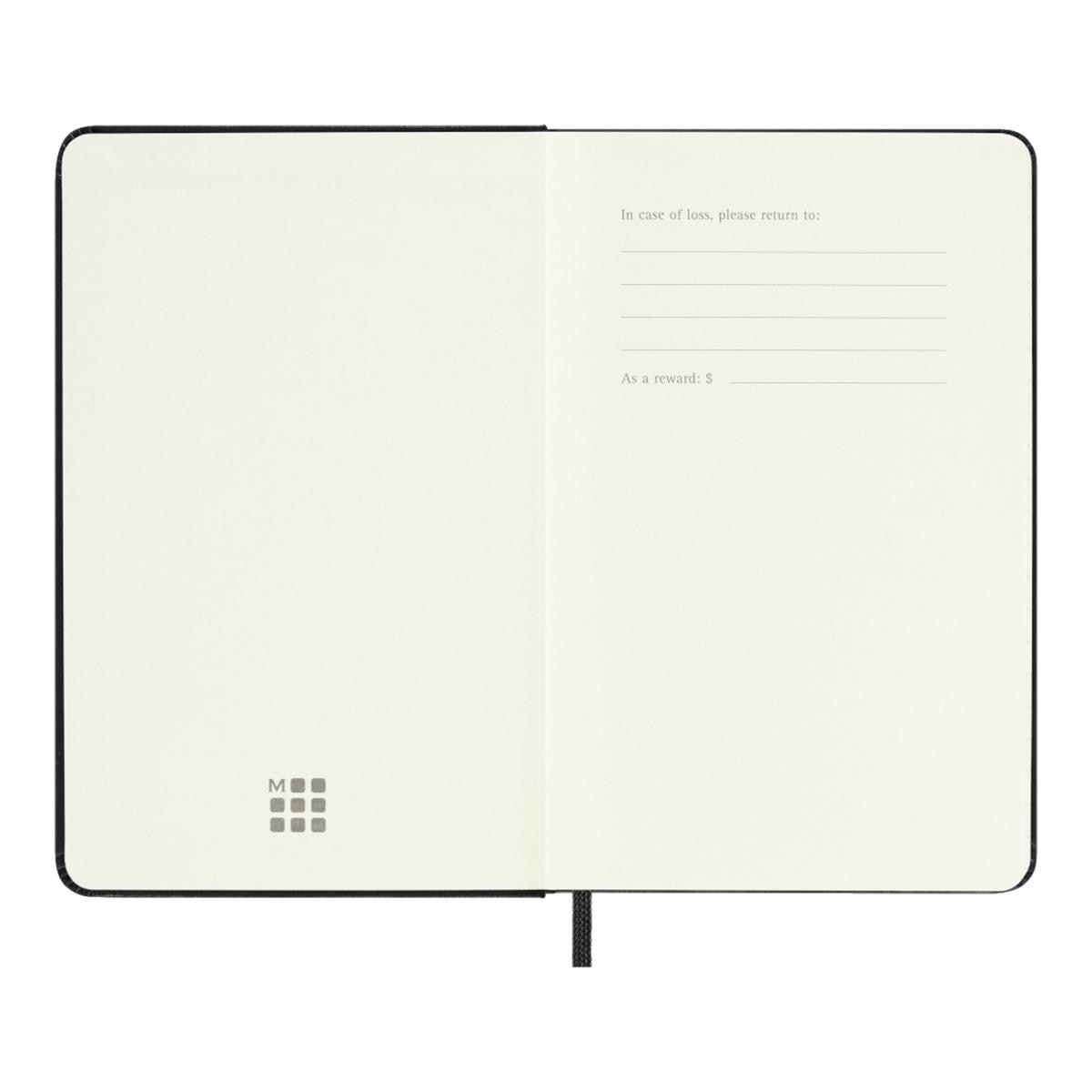 Agenda Classic 2027 de bolso Horizontal semanal, capa dura, 12 meses, Preto Preto-2