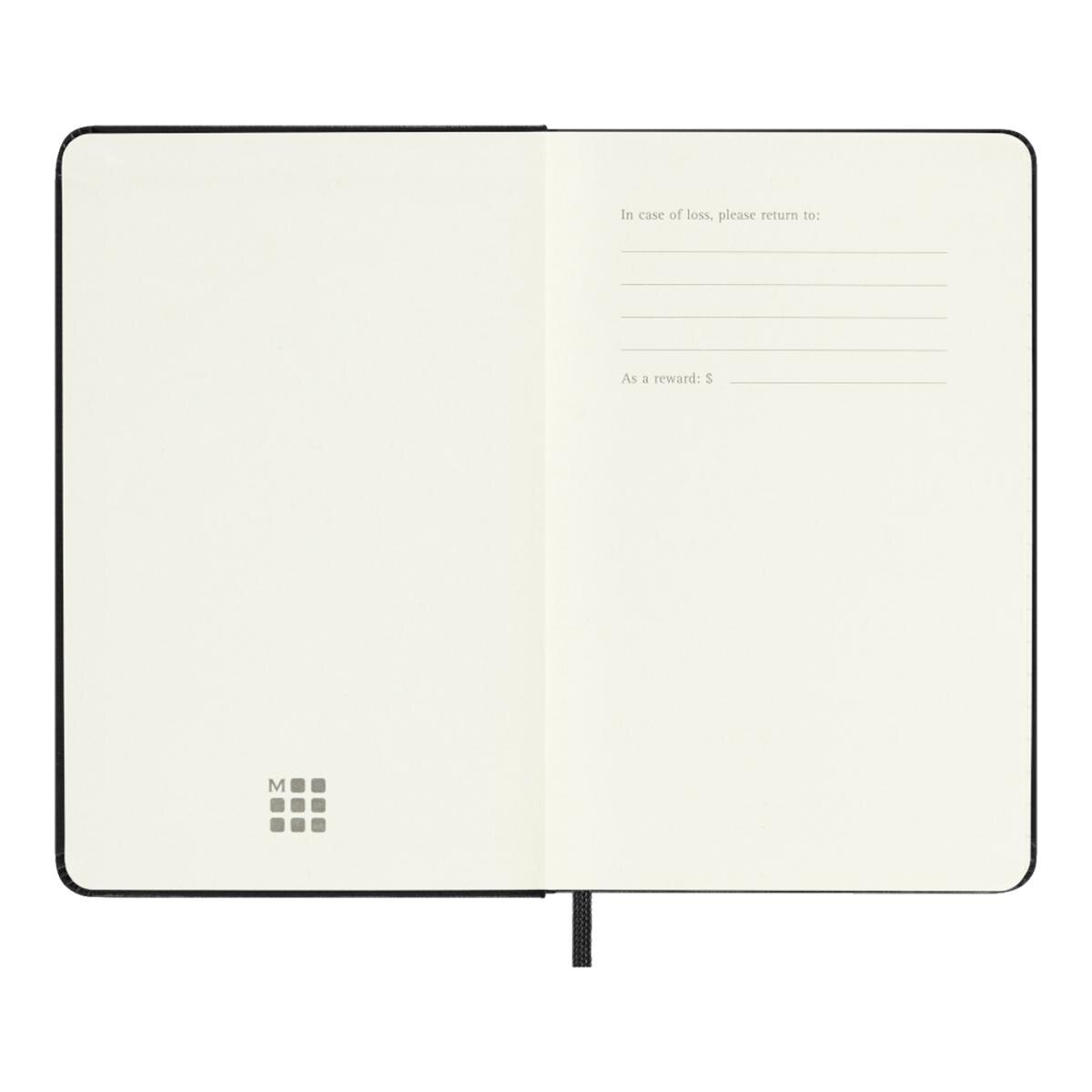 Agenda Classic 2027 de bolso Semanal vertical, capa dura, 12 meses, Preto Preto-2