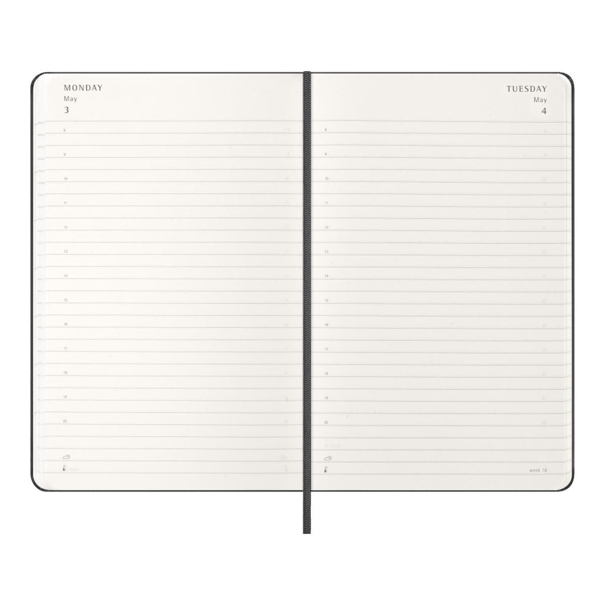 Agenda Classic 2027 Grande Diária, capa dura, 12 meses, Preto Preto-3