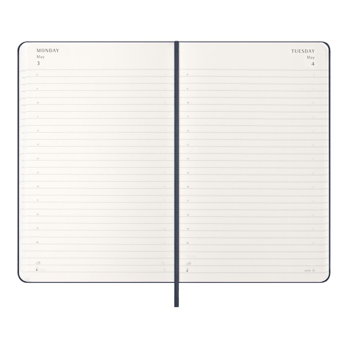 Agenda Classic 2027 Grande Diária, capa dura, 12 meses, Azul Safira Azul-3