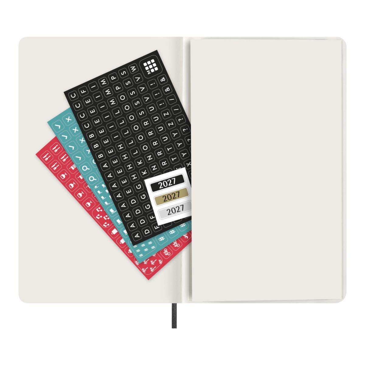 Agenda Classic 2027 Grande Agenda diária, capa mole, 12 meses, Preto Preto-4