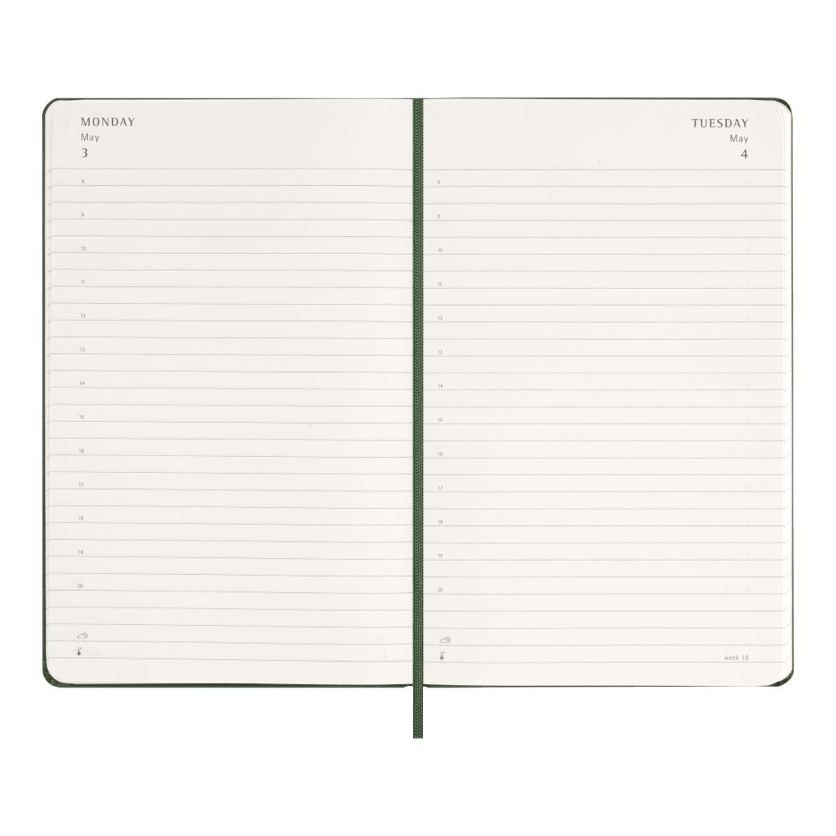 Agenda Classic 2027 Grande Diária, capa dura, 12 meses, Verde Mirto Verde-3