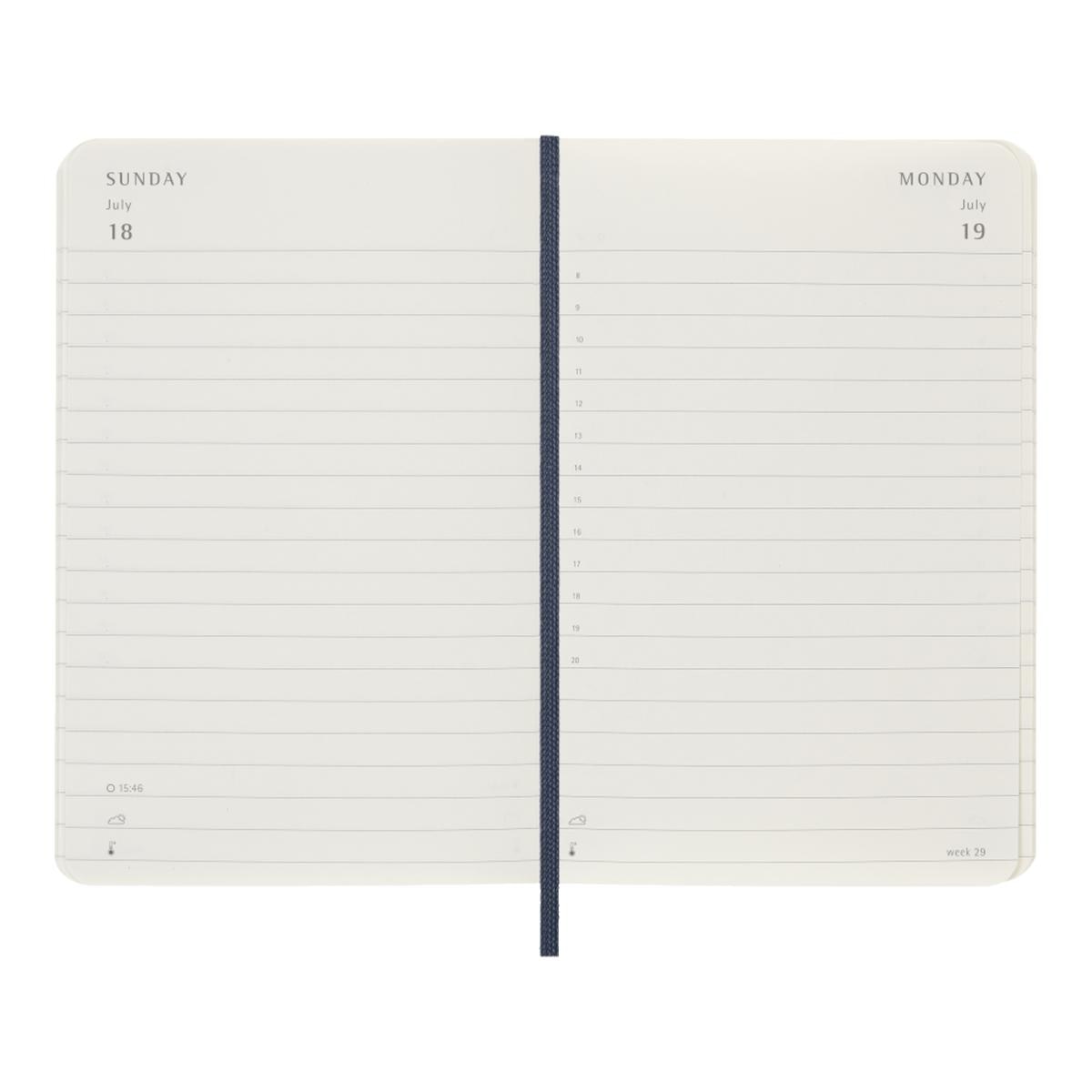 Agenda Classic 2027 de bolso Agenda diária, capa mole, 12 meses, azul safira Azul-3