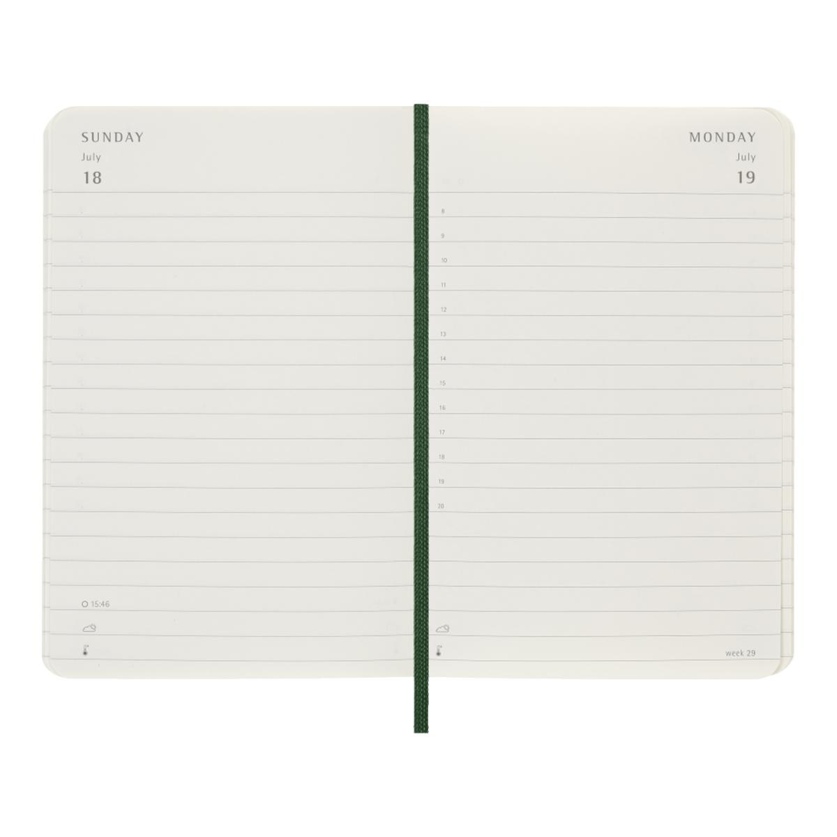 Agenda Classic 2027 de bolso Agenda diária, capa mole, 12 meses, Verde Mirto Verde-3
