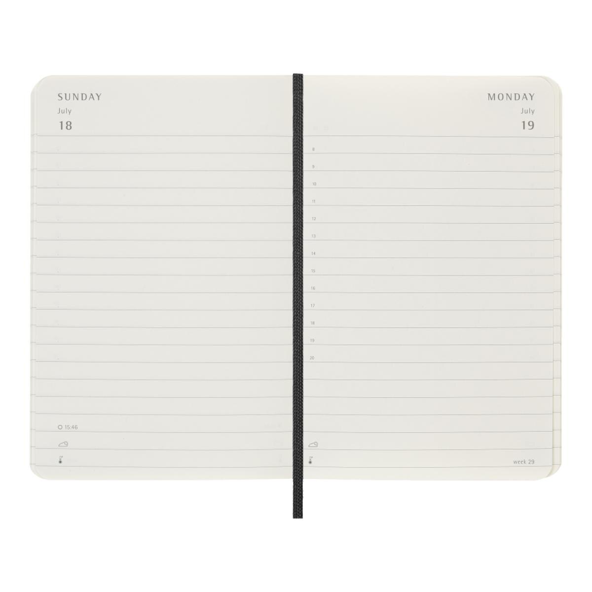 Agenda Classic 2027 de bolso Agenda diária, capa mole, 12 meses, preta Preto-3