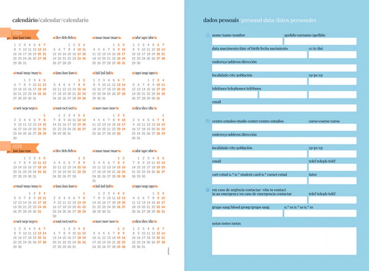 Agenda Escolar A5 Flowers Moon 3