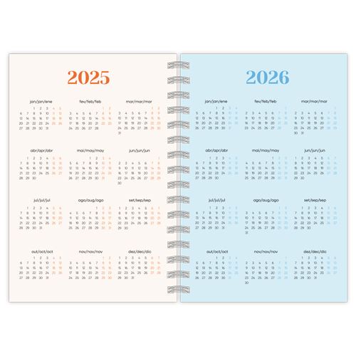 Agenda Escolar Semanal 2025-2026 Espiral A5 Classroom Salmão 3