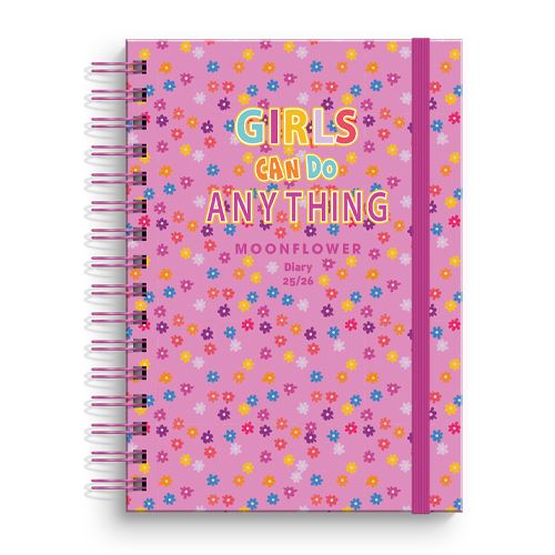 Imagem 0 de Agenda Escolar Semanal 2025-2026 Espiral A5 Girls Can Do Anything
