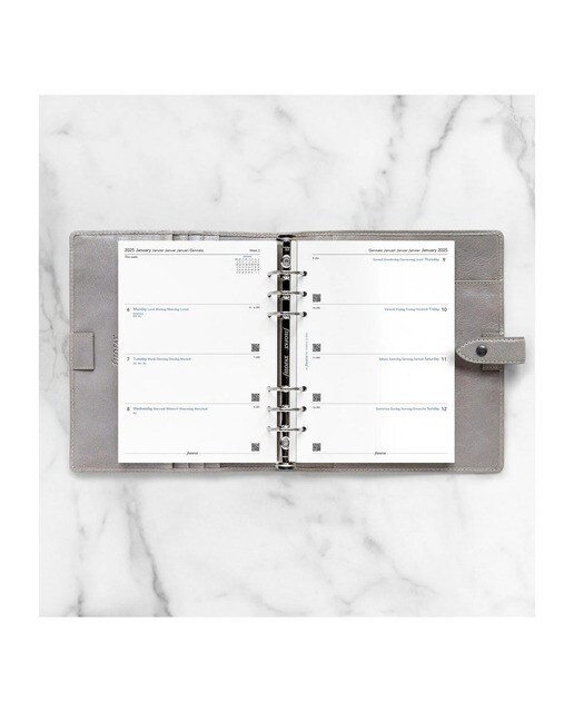 Imagem 0 de Calendário Filofax Recarga Semana em duas páginas A5 2025 multilingue