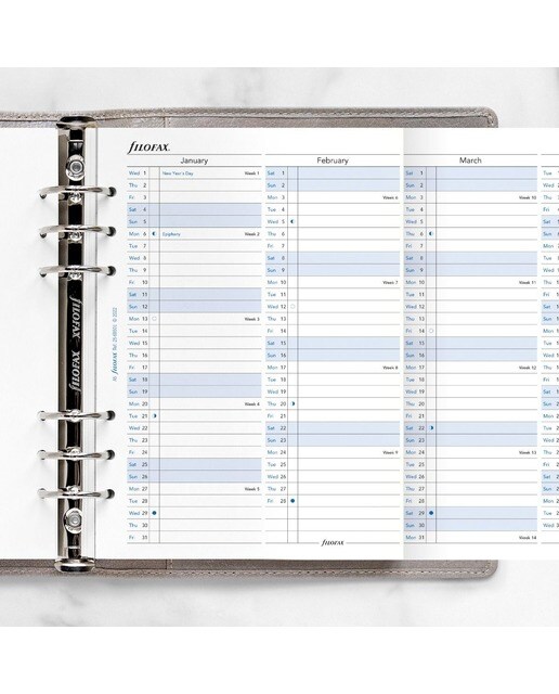 Imagem 0 de Recarga Filofax A5 Year Planner 2025