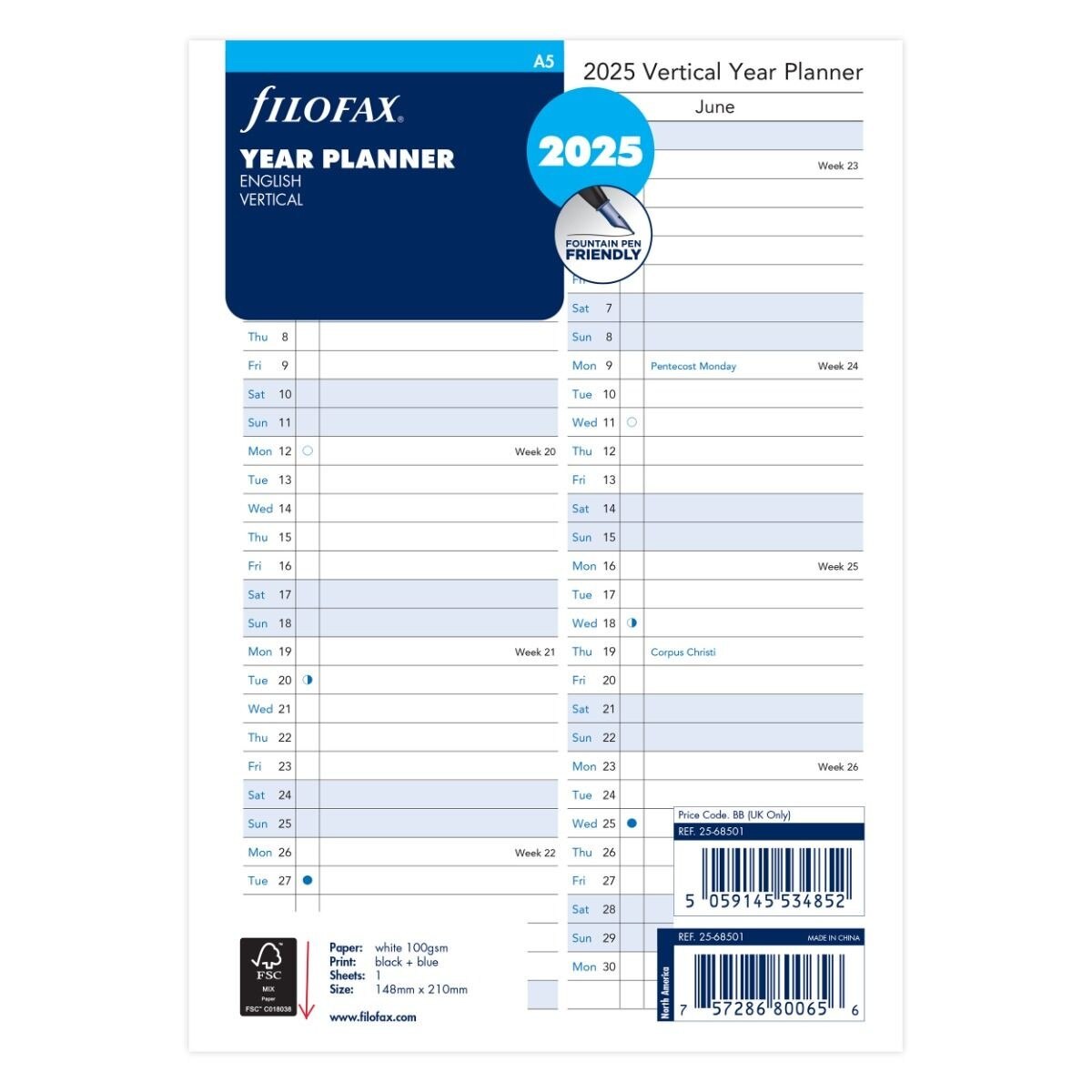 Recarga Filofax A5 Year Planner 2025 3