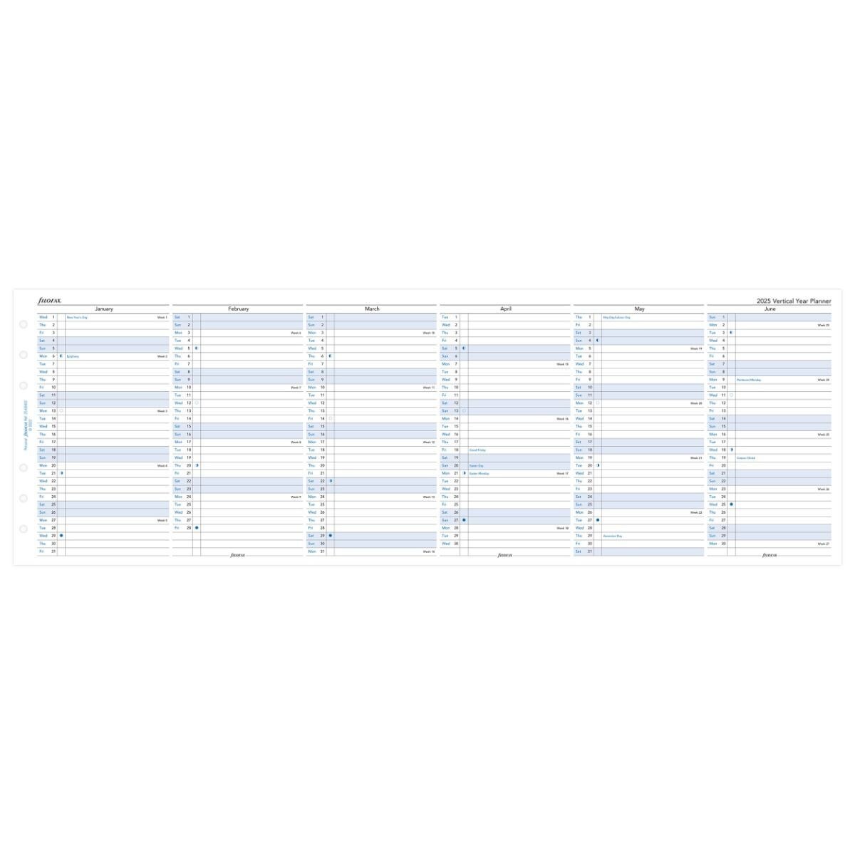 Recarga Filofax Personal Year Planner 2025 3