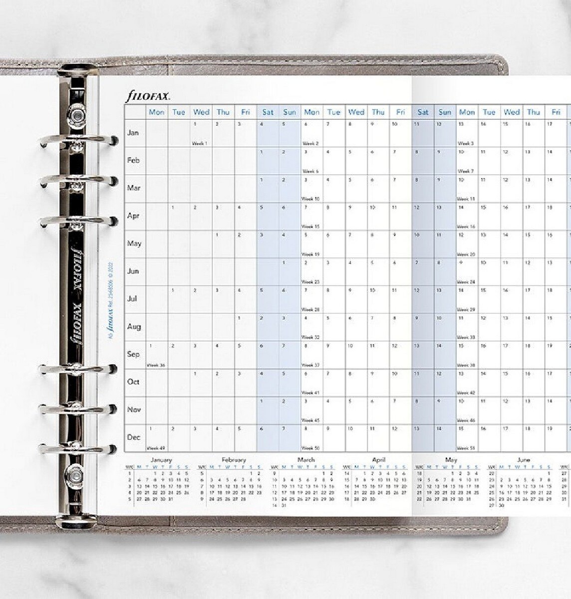 Recarga A5 2025 Horizontal Planner 25-68506 Filofax 3
