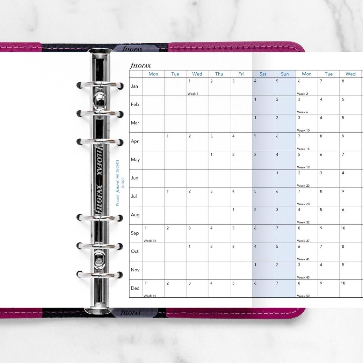 Filofax Personal Year Planner 2025 Horizontal 2